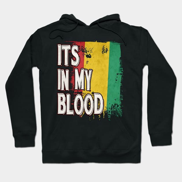 Guinean Vintage Heritage DNA Flag Hoodie by Just Rep It!!